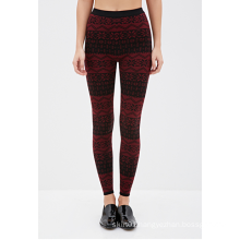 Fair Isle Patterned Leggings with Elasticized Waist